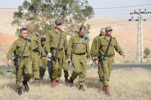 Vrchní velitel izraelské armády Benny Gantz během cvičení (foto: IDF)