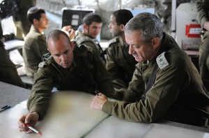 Vrchní velitel izraelské armády Benny Gantz během cvičení (foto: IDF)